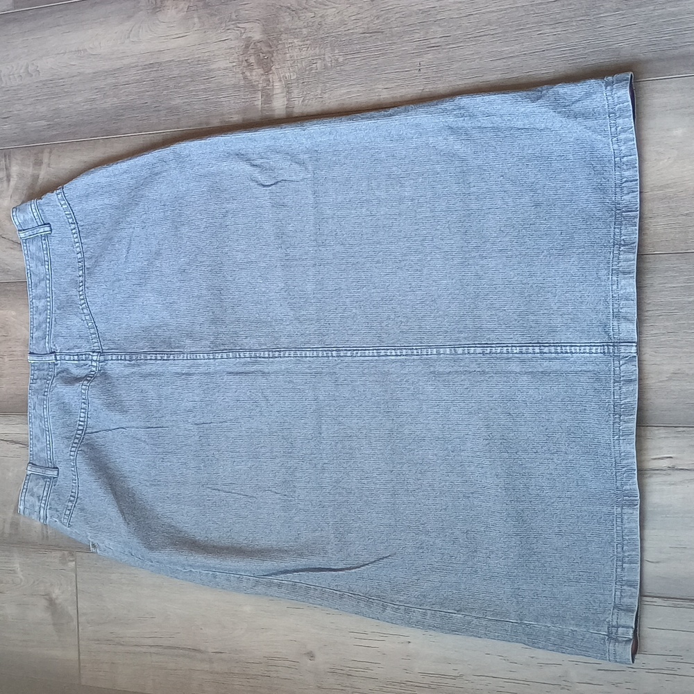 Christopher & Banks Button-Front Denim Skirt Size 12 - Picture 7 of 7